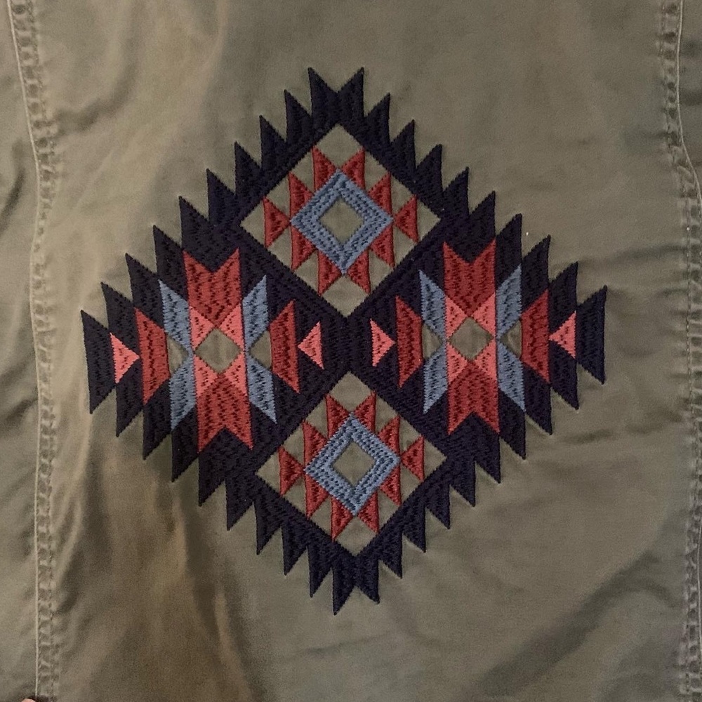 Natural Reflections Olive Aztec Jacket - Picture 4 of 4